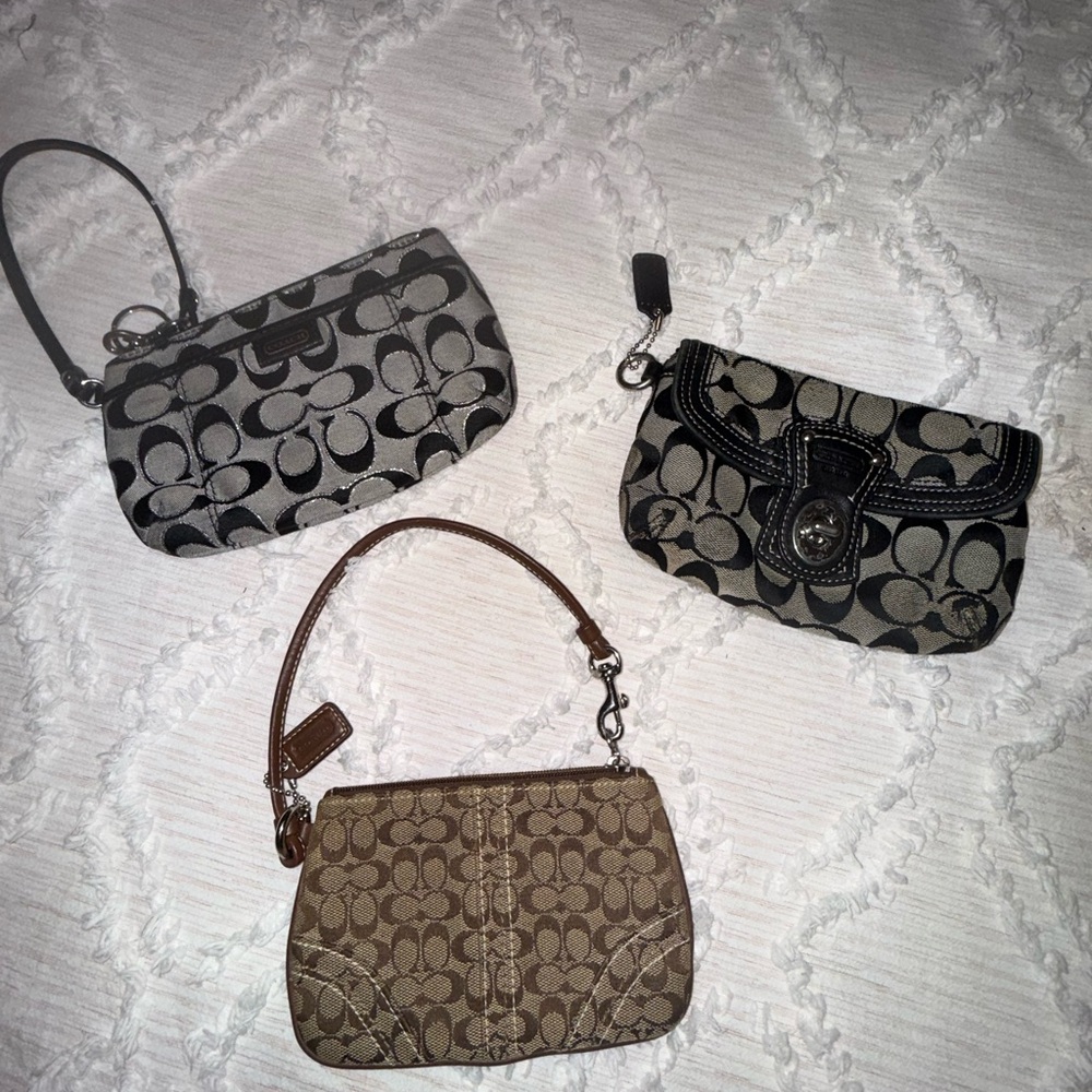 Coach vintage legacy lot y2K black & brown wristlet